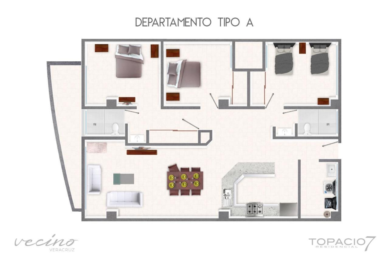 Topacio7 Residencial Boca del Rio  Exterior photo